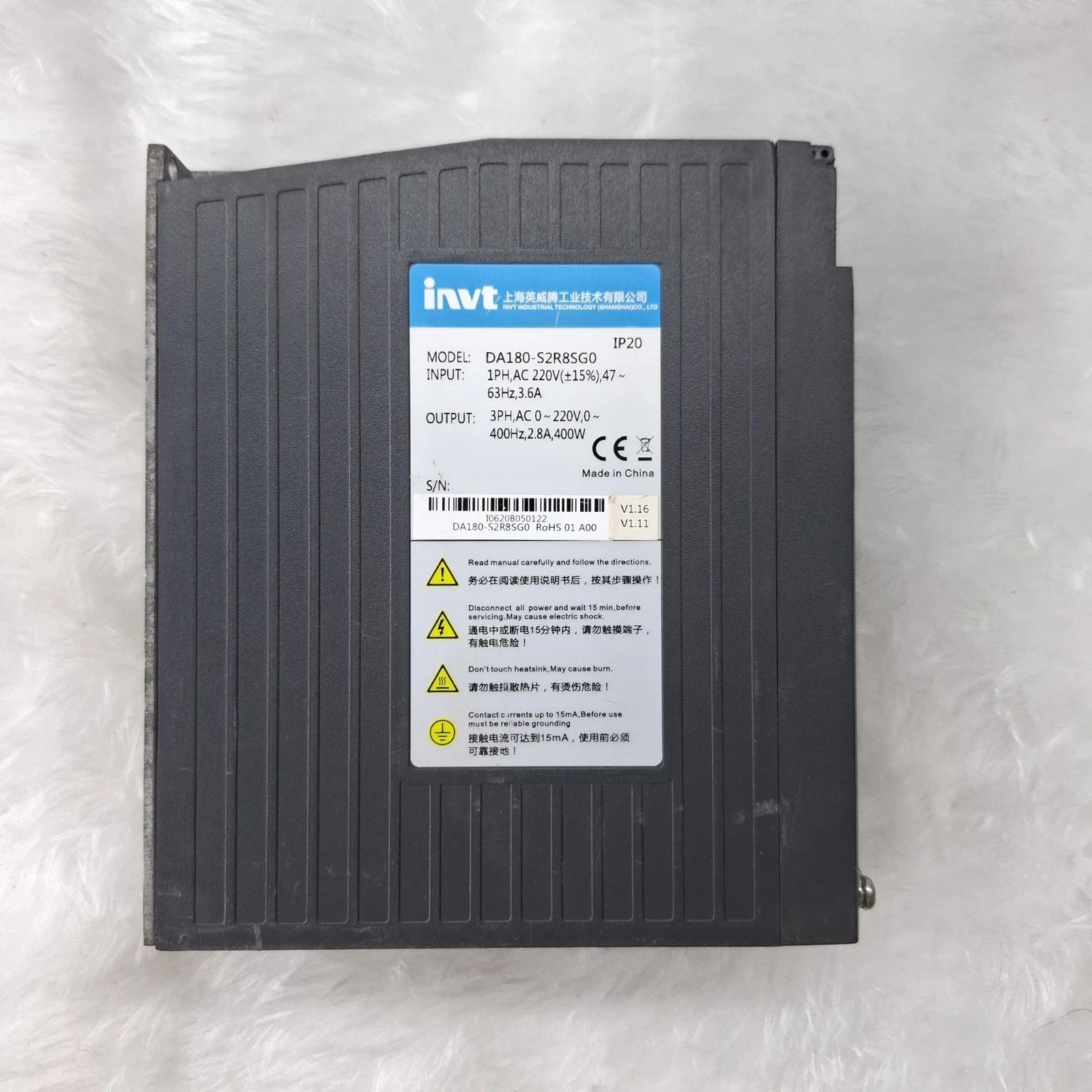 INVT DA180-S2R8SG0 AC SERVO DRIVER DA180S2R8SG0 FREE FAST SHIP